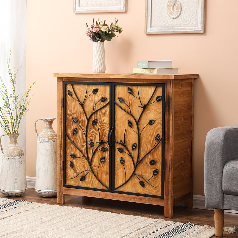 Astoria Grand Pine 2 Door Accent Cabinet & Reviews